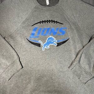 Detroit Lions Women’s Crewneck Sweatshirt Gray Bella Canvas 2XL NFL Football